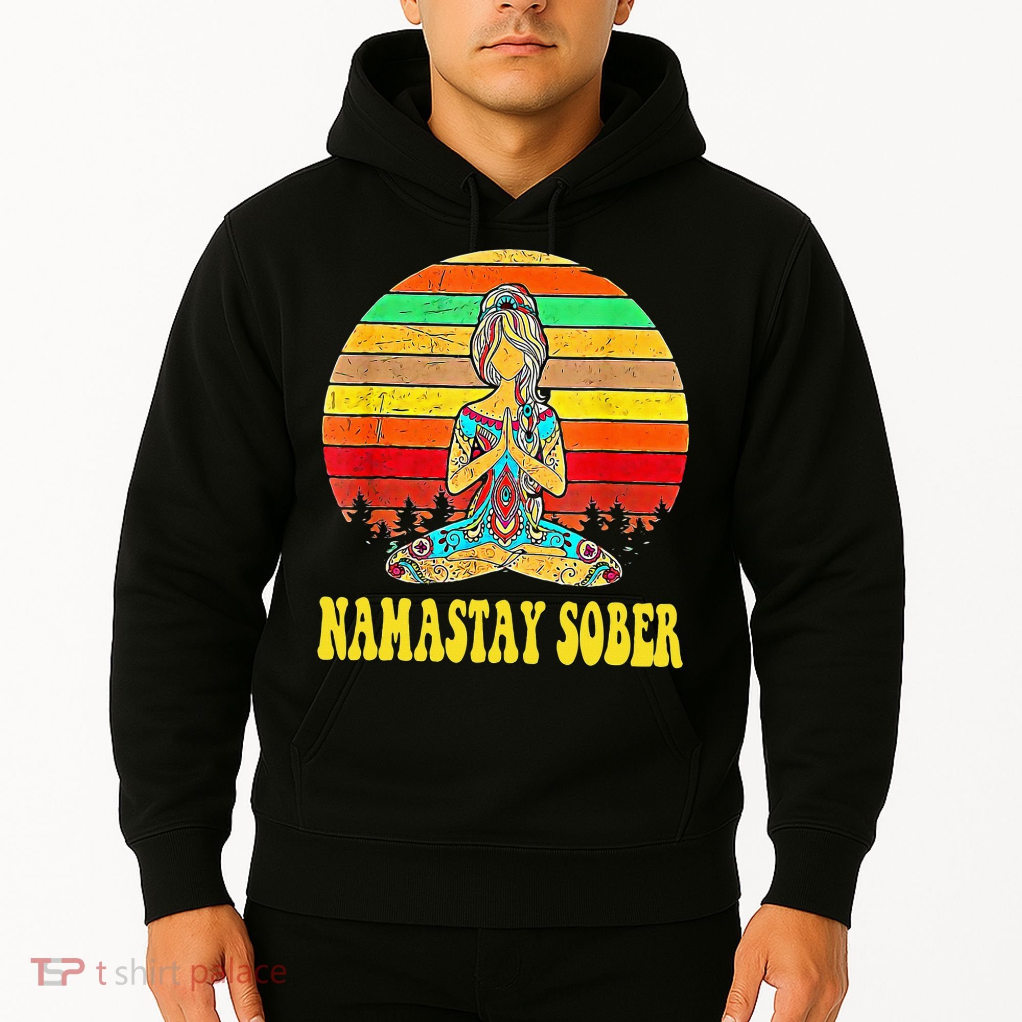 Namastay Sober Na Aa 12 Step Recovery Narcotics Anonymous Hoodie