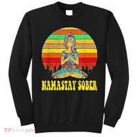 Namastay Sober Na Aa 12 Step Recovery Narcotics Anonymous Sweatshirt thumb 0