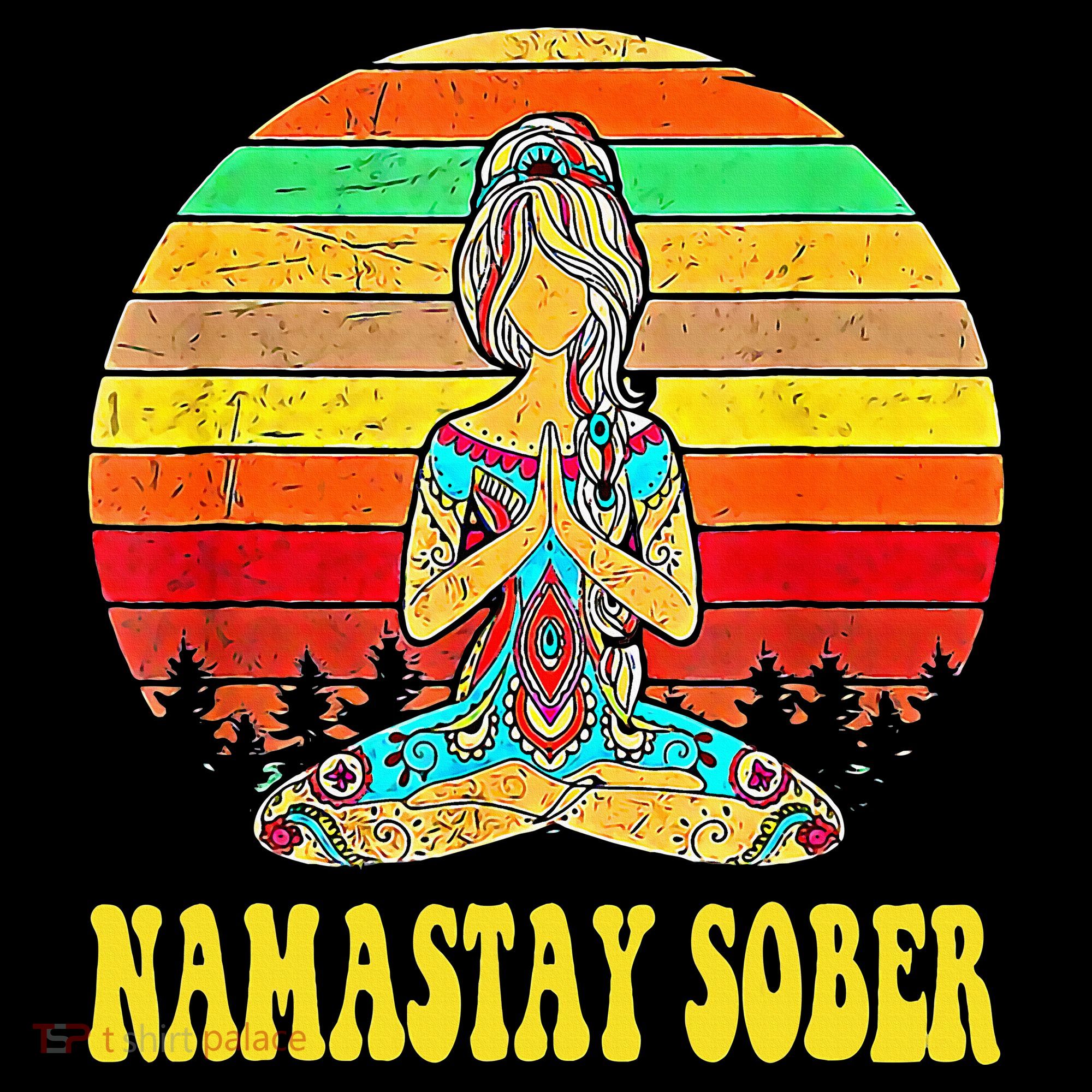 Namastay Sober Na Aa 12 Step Recovery Narcotics Anonymous Sweatshirt