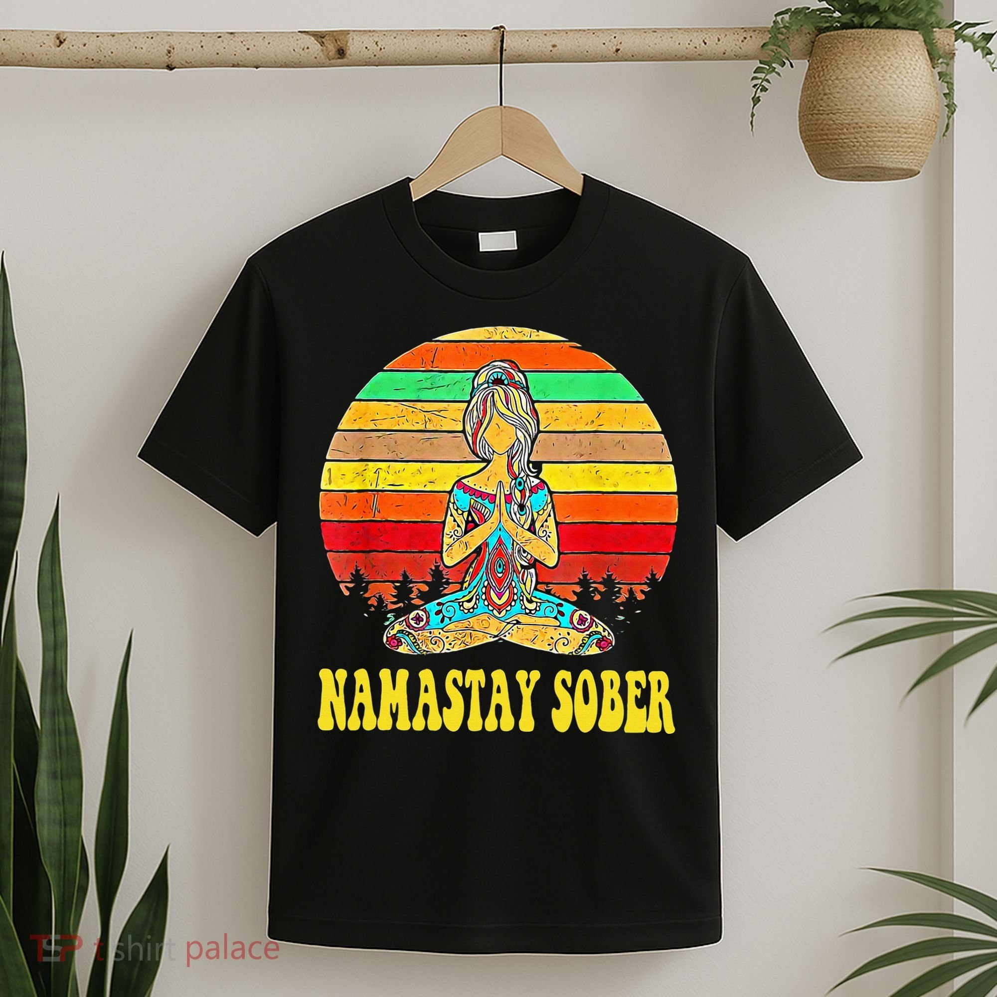 Namastay Sober Na Aa 12 Step Recovery Narcotics Anonymous T-Shirt