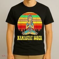 Namastay Sober Na Aa 12 Step Recovery Narcotics Anonymous T-Shirt thumb 3