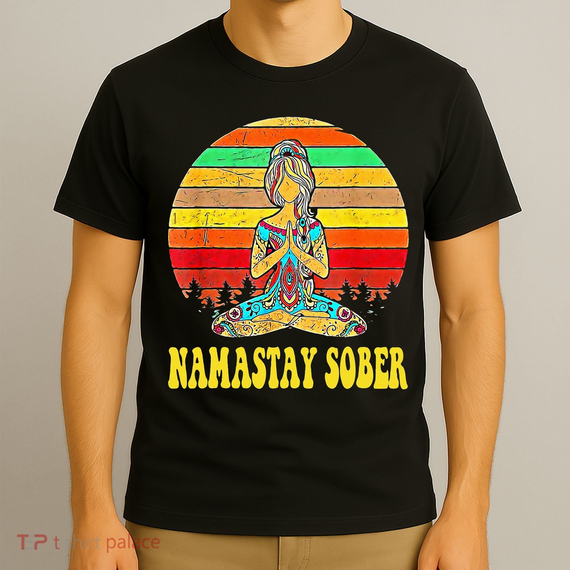 Namastay Sober Na Aa 12 Step Recovery Narcotics Anonymous T-Shirt