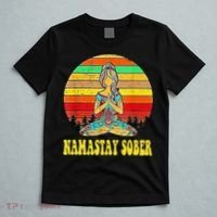 Namastay Sober Na Aa 12 Step Recovery Narcotics Anonymous T-Shirt thumb 5