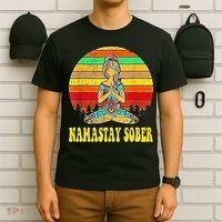 Namastay Sober Na Aa 12 Step Recovery Narcotics Anonymous T-Shirt thumb 6
