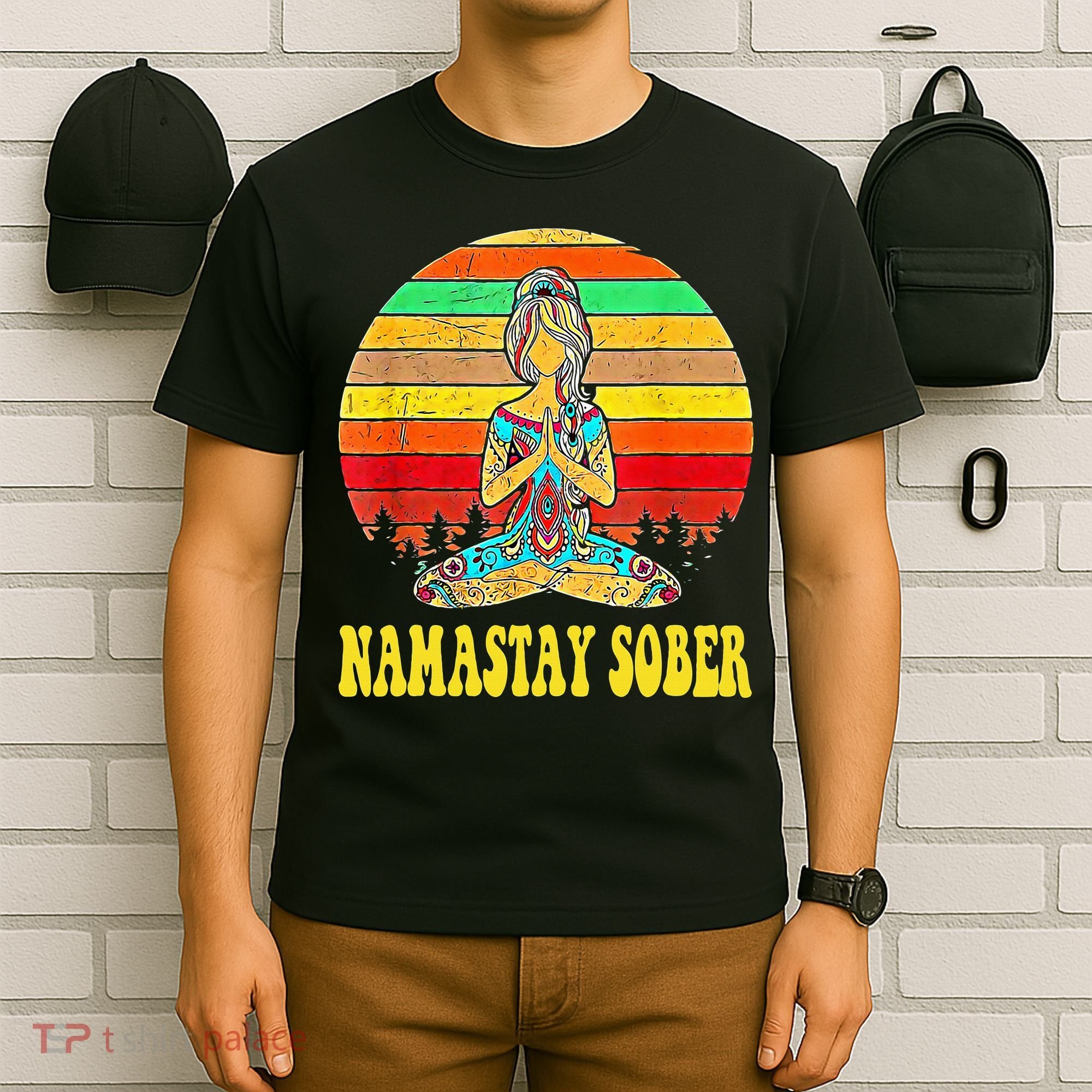 Namastay Sober Na Aa 12 Step Recovery Narcotics Anonymous T-Shirt