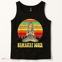 Namastay Sober Na Aa 12 Step Recovery Narcotics Anonymous Tank Top thumb 2