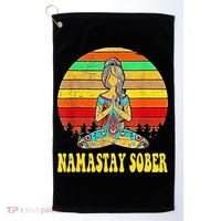 Namastay Sober Na Aa 12 Step Recovery Narcotics Anonymous Golf Towel thumb 0