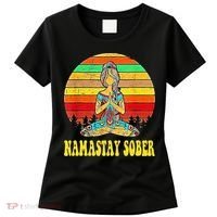 Namastay Sober Na Aa 12 Step Recovery Narcotics Anonymous Women's T-Shirt thumb 0