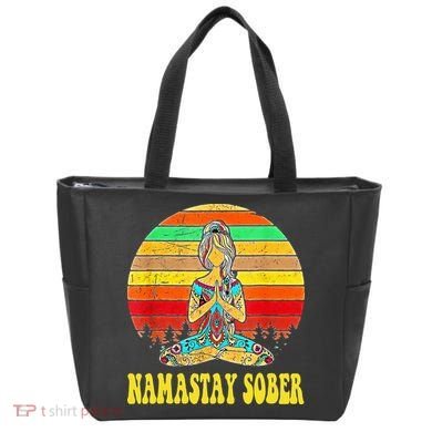Namastay Sober Na Aa 12 Step Recovery Narcotics Anonymous Tote Bag