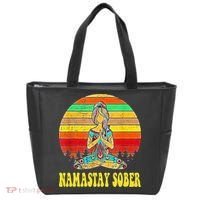 Namastay Sober Na Aa 12 Step Recovery Narcotics Anonymous Tote Bag thumb 0
