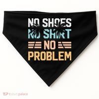 No Shoes No Problem Coconut Tree Country Music USA-Made Doggie Bandana thumb 0