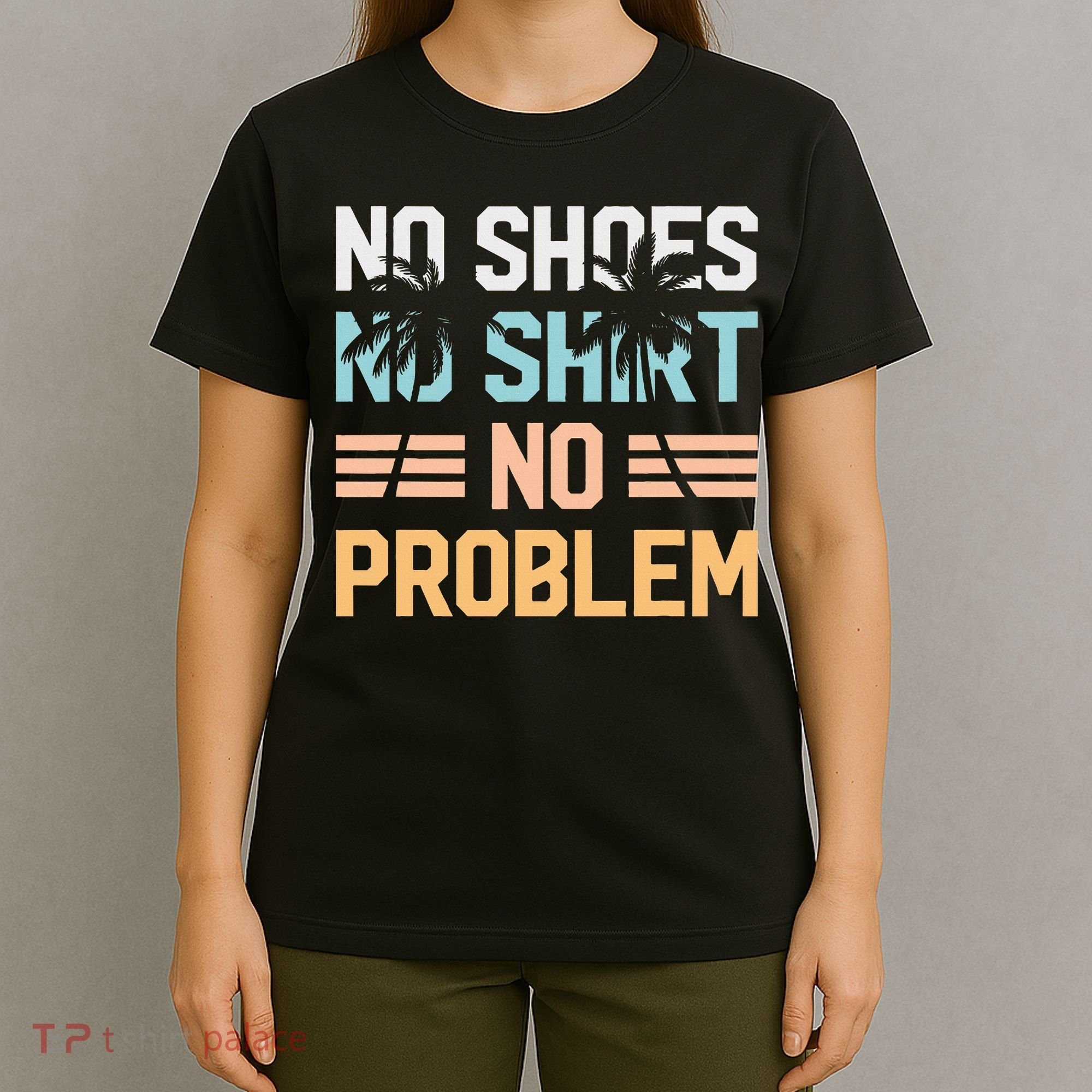 No Shoes No Problem Coconut Tree Country Music T-Shirt