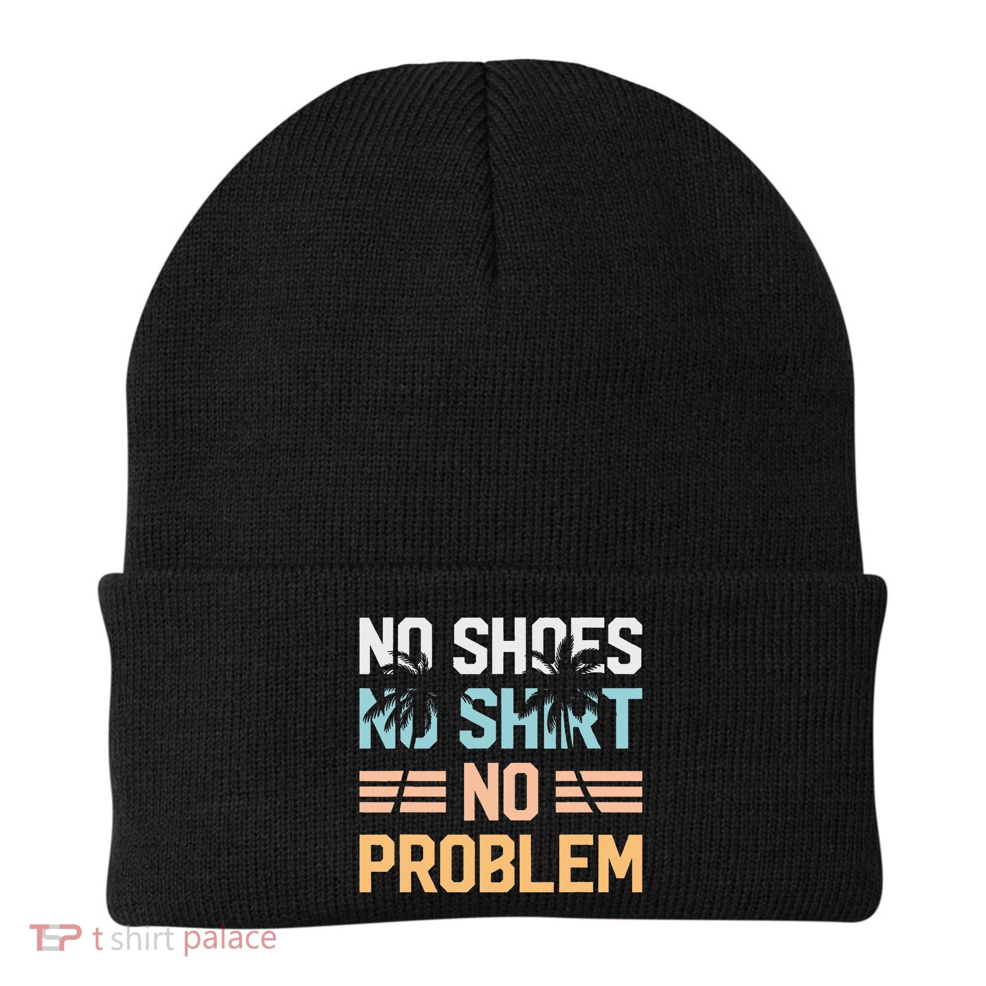 No Shoes No Problem Coconut Tree Country Music Beanie