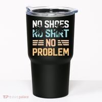 No Shoes No Problem Coconut Tree Country Music Tumbler thumb 0