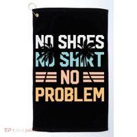 No Shoes No Problem Coconut Tree Country Music Golf Towel thumb 0