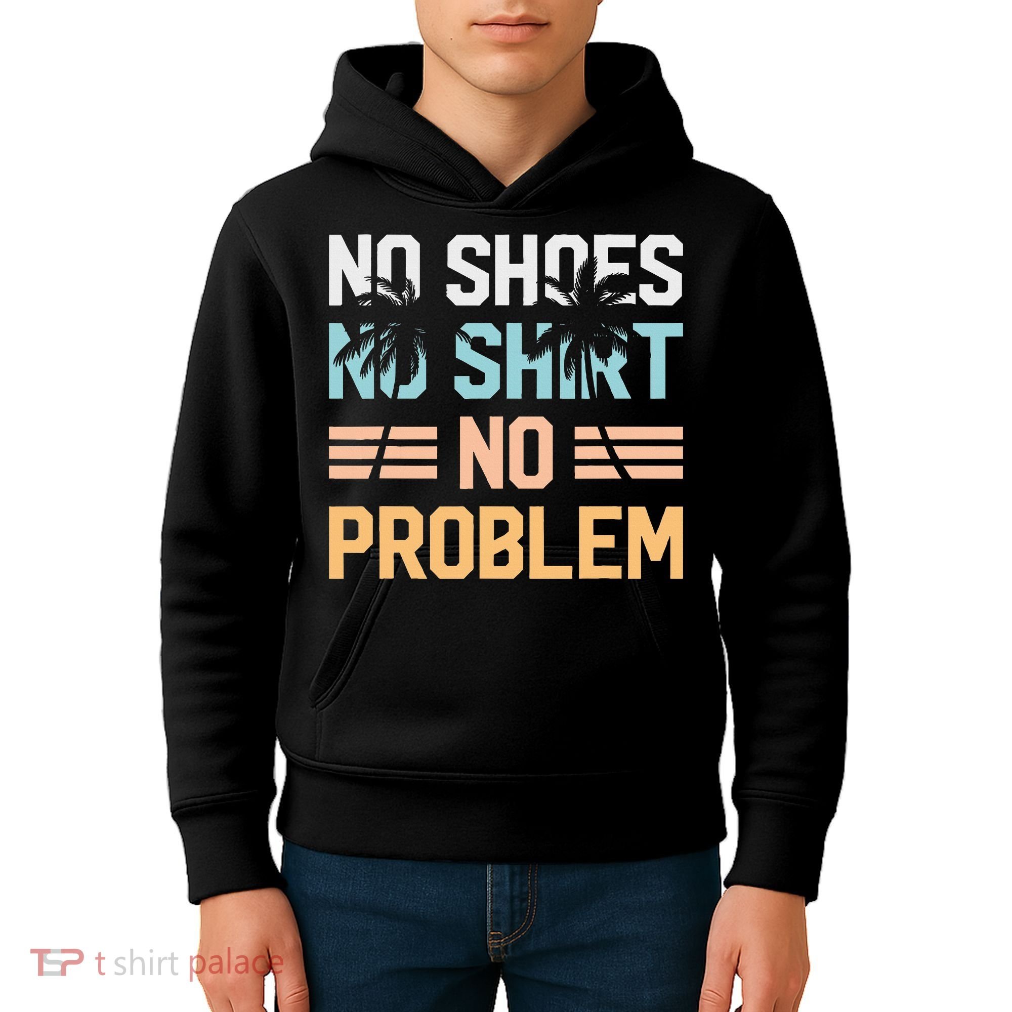 No Shoes No Problem Coconut Tree Country Music Kids Hoodie