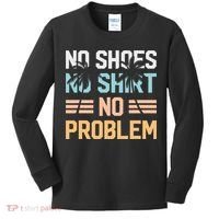 No Shoes No Problem Coconut Tree Country Music Kids Long Sleeve Shirt thumb 0