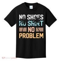 No Shoes No Problem Coconut Tree Country Music Kids T-Shirt thumb 0