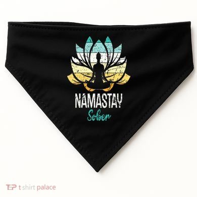 Namastay Sober NA AA 12 Step Recovery Narcotics Anonymous USA-Made Doggie Bandana