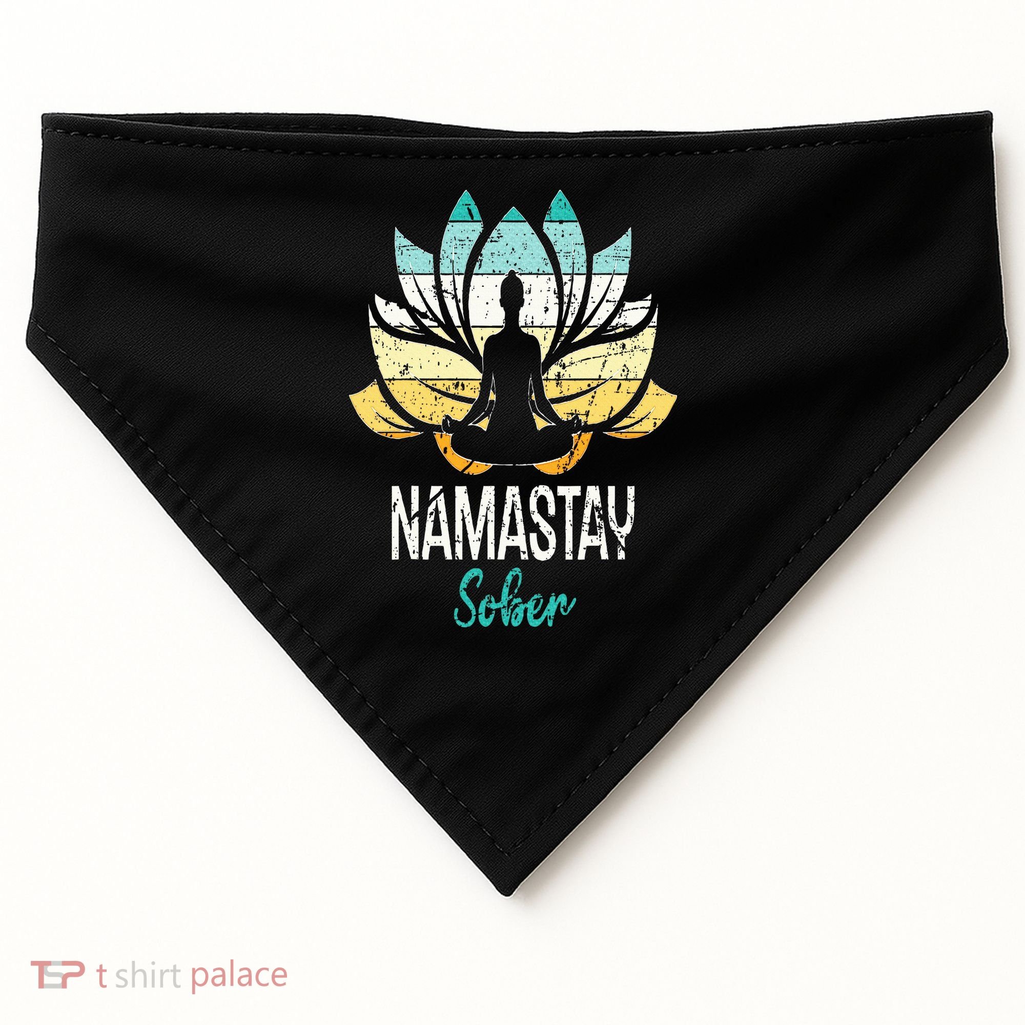 Namastay Sober NA AA 12 Step Recovery Narcotics Anonymous USA-Made Doggie Bandana