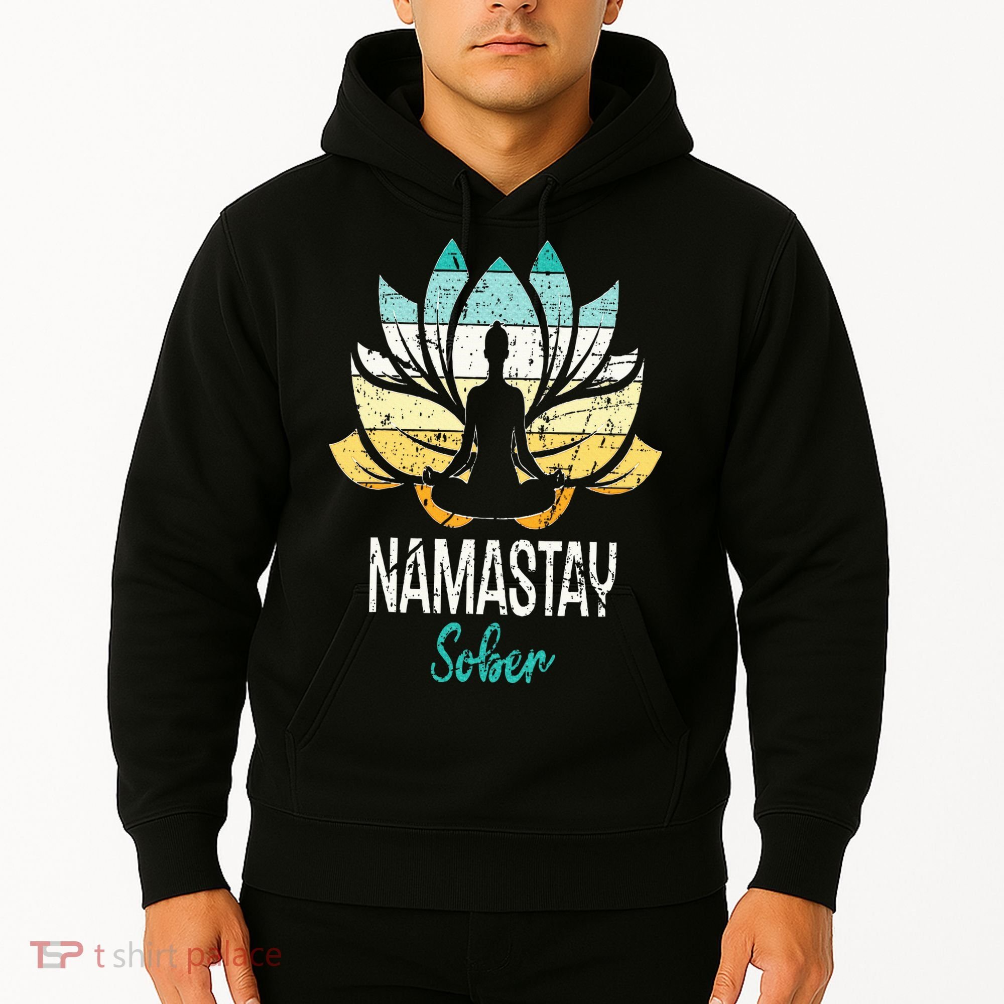 Namastay Sober NA AA 12 Step Recovery Narcotics Anonymous Hoodie
