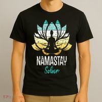 Namastay Sober NA AA 12 Step Recovery Narcotics Anonymous T-Shirt thumb 3