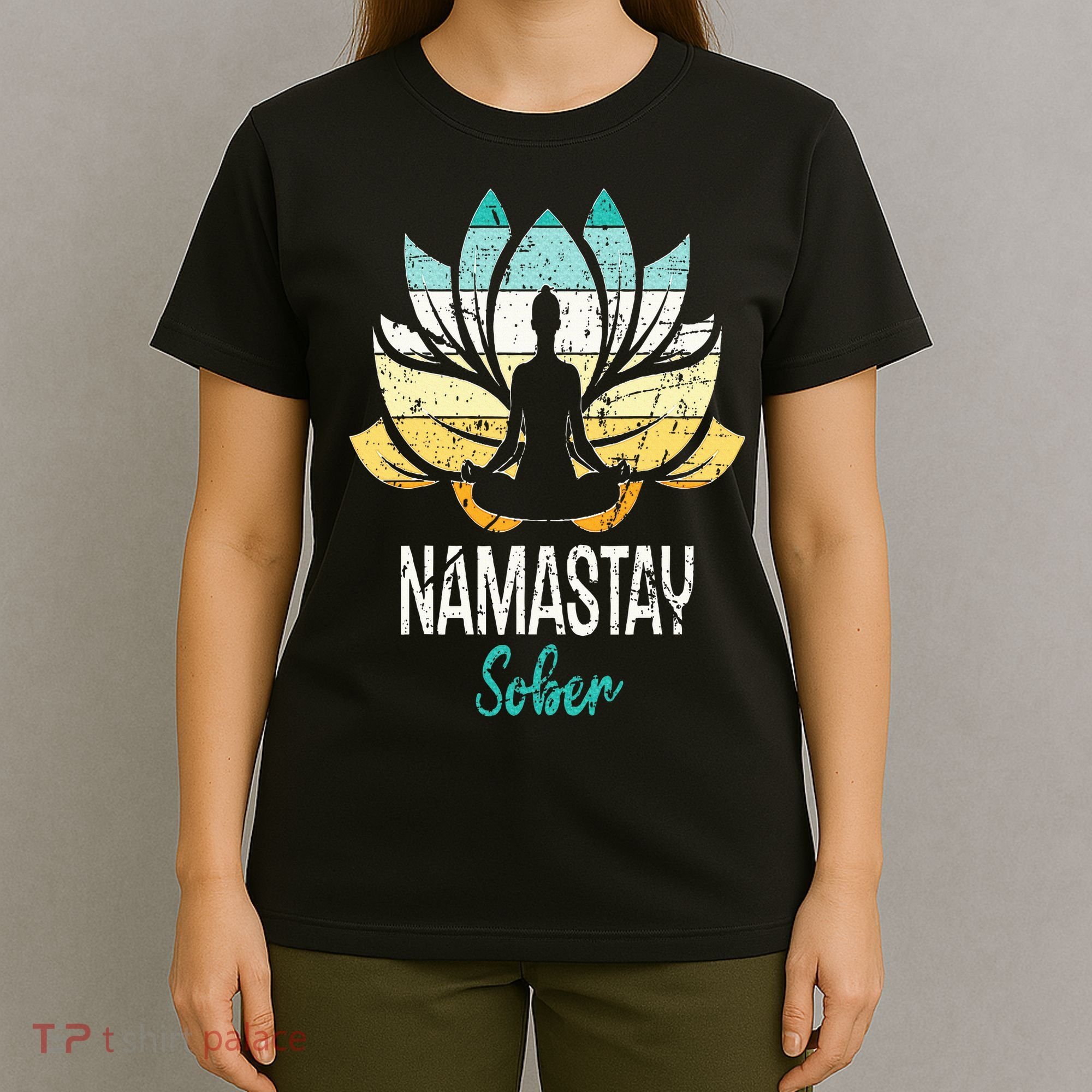 Namastay Sober NA AA 12 Step Recovery Narcotics Anonymous T-Shirt