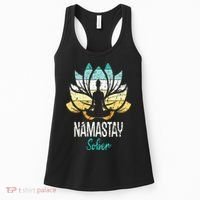 Namastay Sober NA AA 12 Step Recovery Narcotics Anonymous Women's Tank Top thumb 0