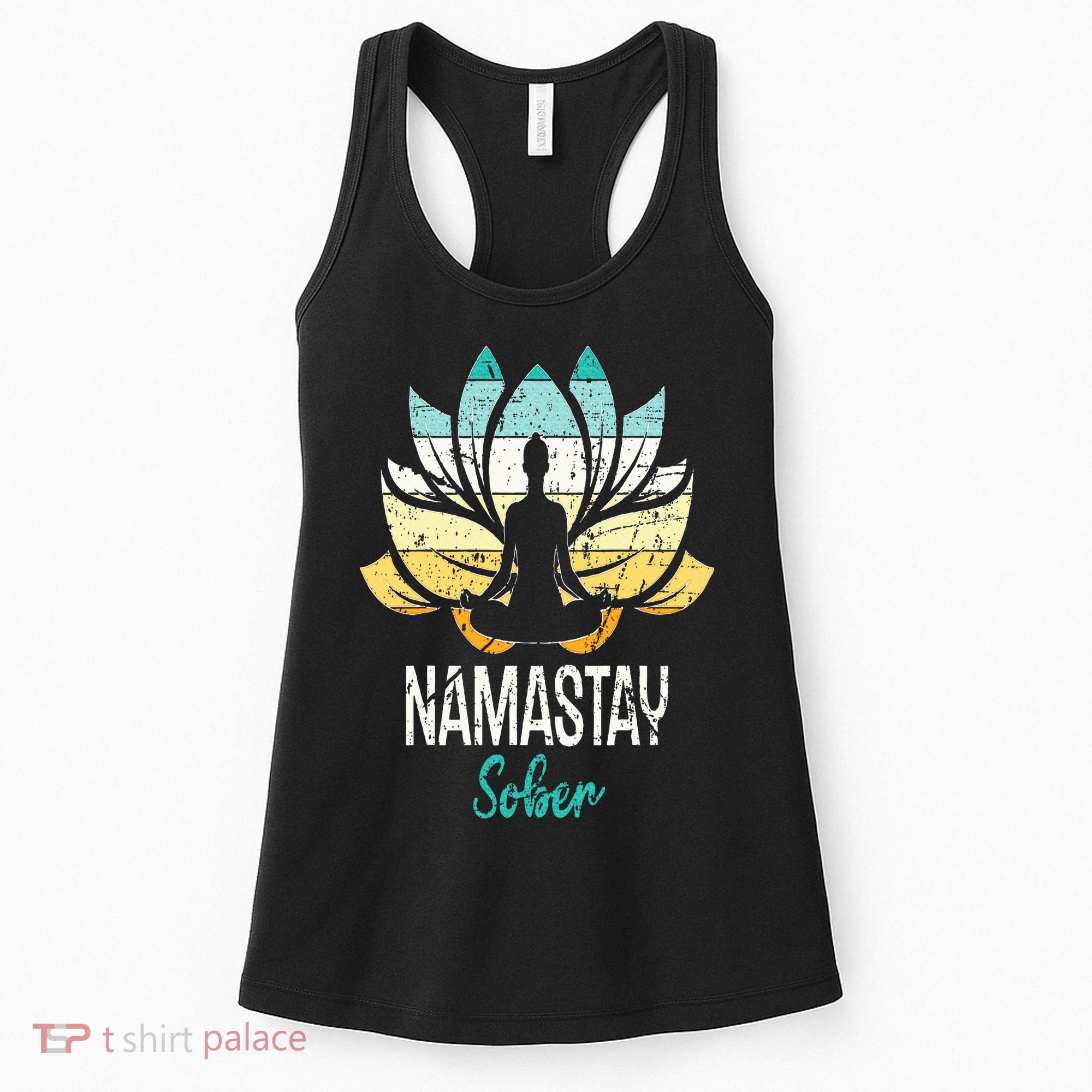 Namastay Sober NA AA 12 Step Recovery Narcotics Anonymous Women's Tank Top