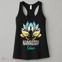 Namastay Sober NA AA 12 Step Recovery Narcotics Anonymous Women's Tank Top thumb 3