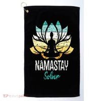 Namastay Sober NA AA 12 Step Recovery Narcotics Anonymous Golf Towel thumb 0
