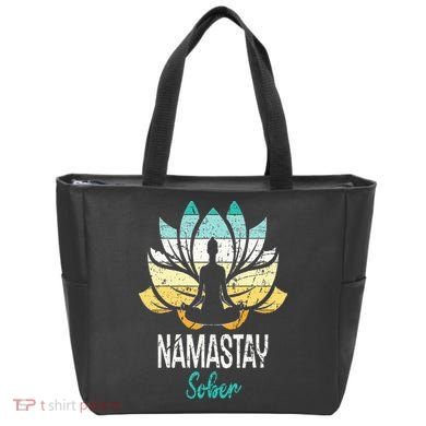 Namastay Sober NA AA 12 Step Recovery Narcotics Anonymous Tote Bag