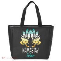 Namastay Sober NA AA 12 Step Recovery Narcotics Anonymous Tote Bag thumb 0
