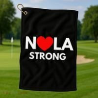Nola Strong New Orleanssupport Never Forget Nola Strong Golf Towel thumb 1