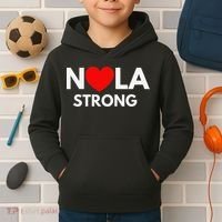 Nola Strong New Orleanssupport Never Forget Nola Strong Kids Hoodie thumb 2