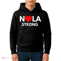Nola Strong New Orleanssupport Never Forget Nola Strong Kids Hoodie thumb 4