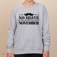 No Shave November Mustache Funny Women's Sweatshirt thumb 0