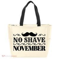 No Shave November Mustache Funny Tote Bag thumb 0