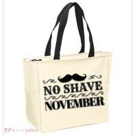 No Shave November Mustache Funny Tote Bag thumb 2