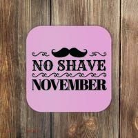 No Shave November Mustache Funny Coaster thumb 0