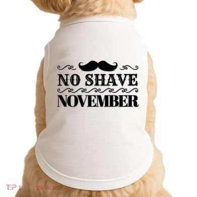 No Shave November Mustache Funny Doggie Tank