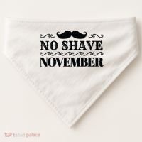 No Shave November Mustache Funny USA-Made Doggie Bandana thumb 0