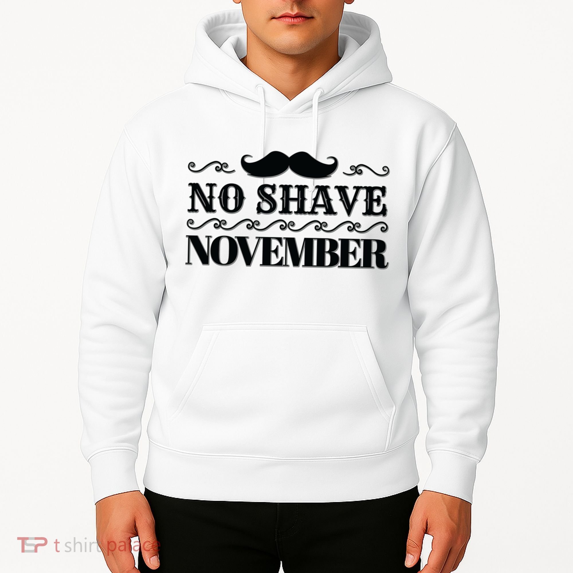 No Shave November Mustache Funny Hoodie