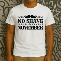 No Shave November Mustache Funny T-Shirt thumb 3