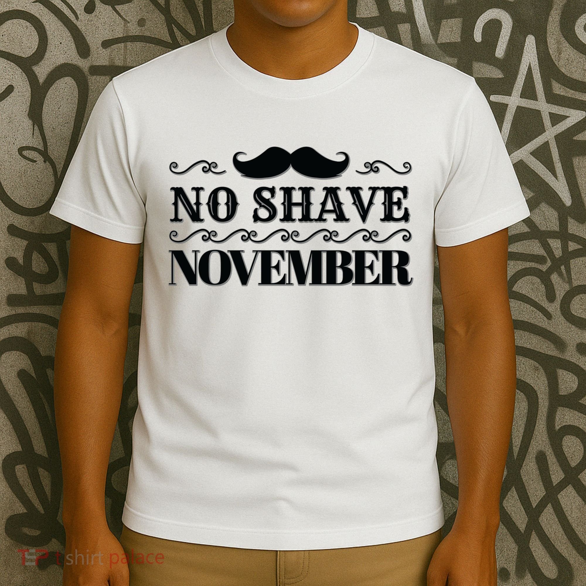 No Shave November Mustache Funny T-Shirt