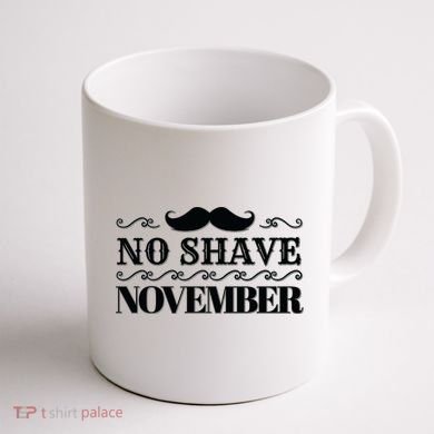 No Shave November Mustache Funny Coffee Mug back