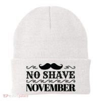 No Shave November Mustache Funny Beanie thumb 0