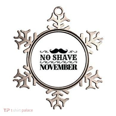 No Shave November Mustache Funny Ornament