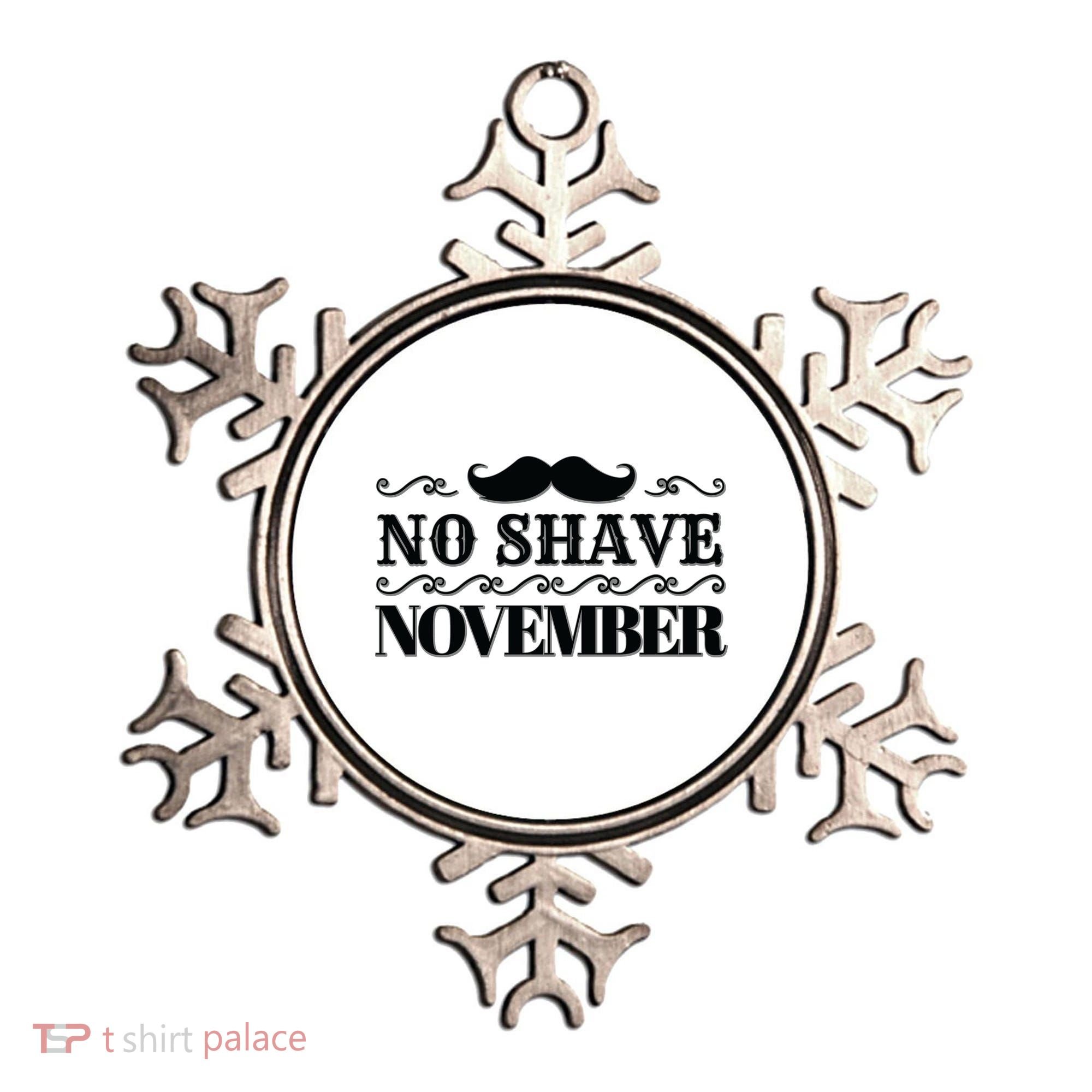 No Shave November Mustache Funny Ornament