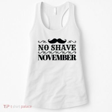 No Shave November Mustache Funny Women's Tank Top